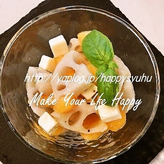 レンコンと柿☆ヘルシーサラダ